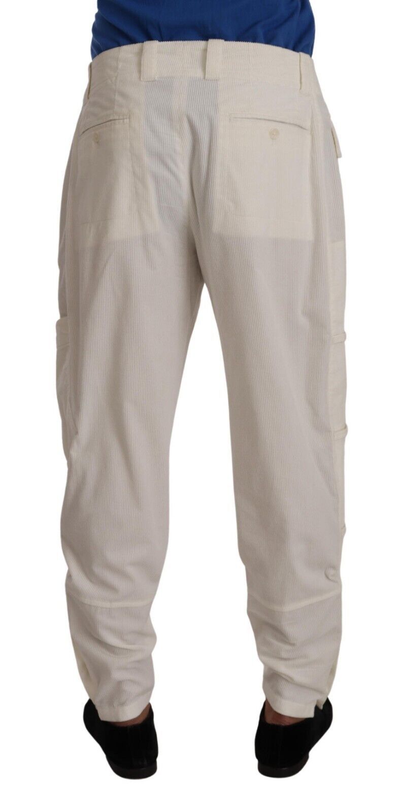 Dolce &amp; Gabbana Off White Cotton Corduroy Cargo Pants