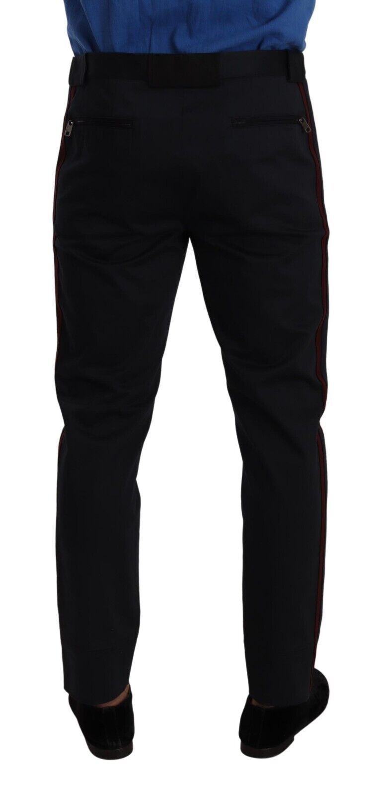 Dolce &amp; Gabbana Blue Bordeaux Cotton Skinny Chino Pants