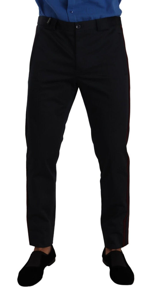 Dolce &amp; Gabbana Blue Bordeaux Cotton Skinny Chino Pants