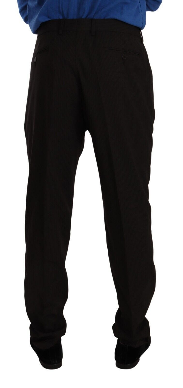 Dolce &amp; Gabbana Brown Wool Skinny Formal Dress Pants