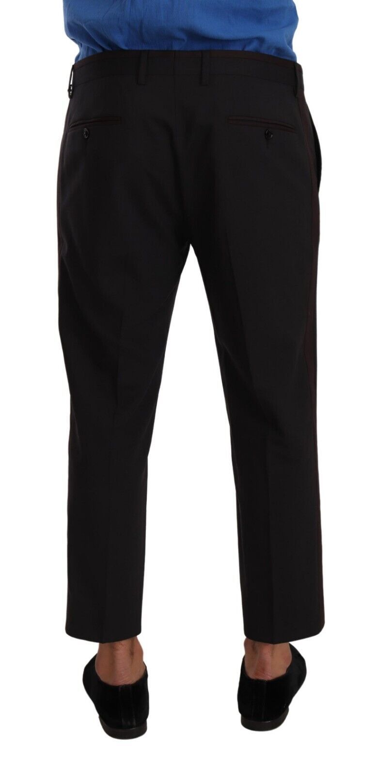 Dolce &amp; Gabbana Grey Bordeaux Wool Trouser Dress Pants