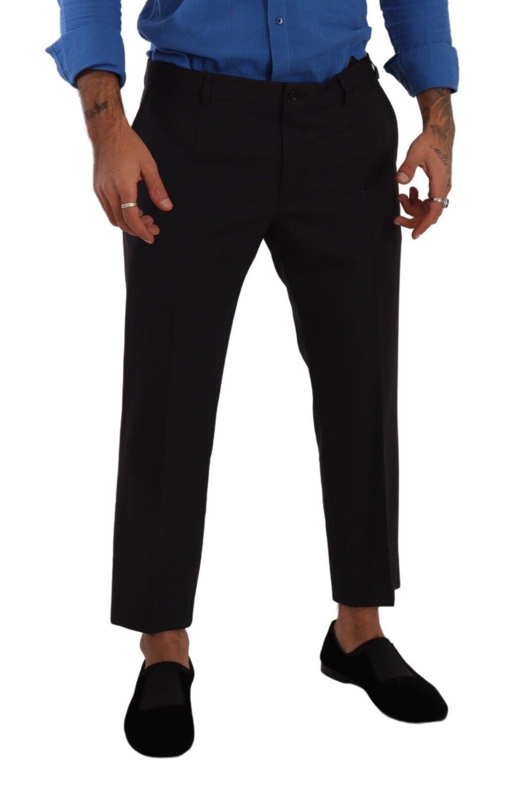 Dolce &amp; Gabbana Grey Bordeaux Wool Trouser Dress Pants