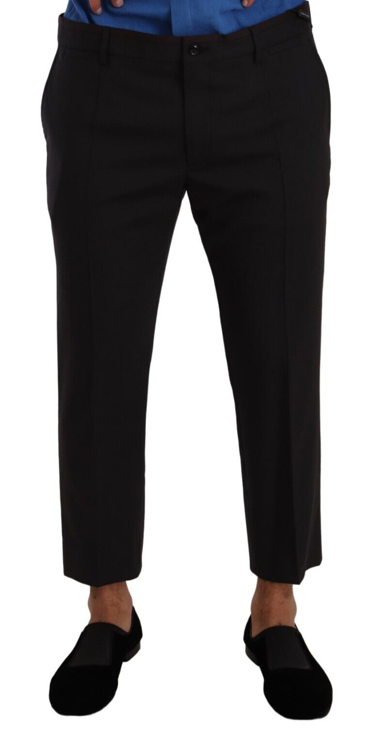 Dolce &amp; Gabbana Grey Bordeaux Wool Trouser Dress Pants