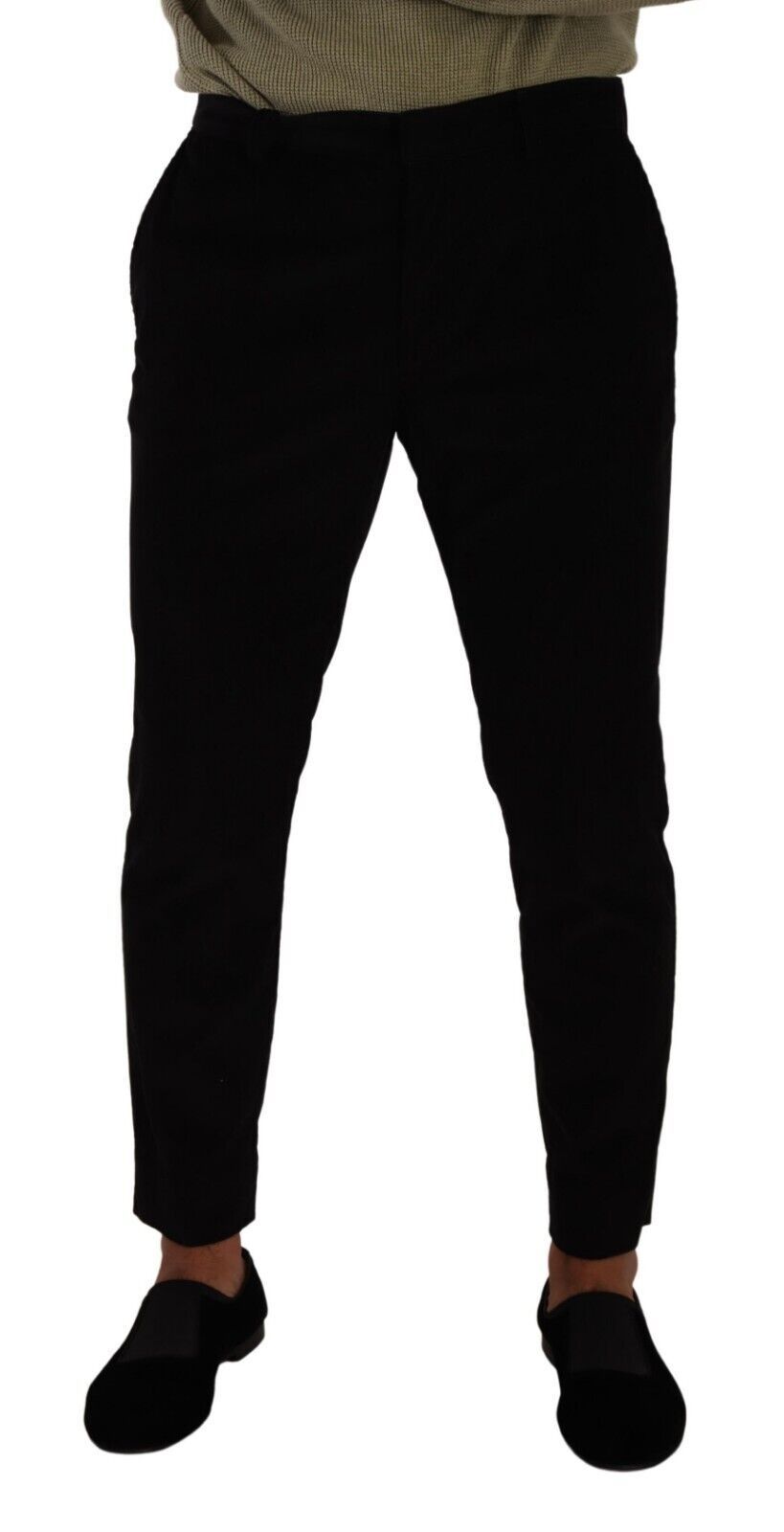 Dolce &amp; Gabbana Schwarze Skinny-Hose aus Baumwollcord