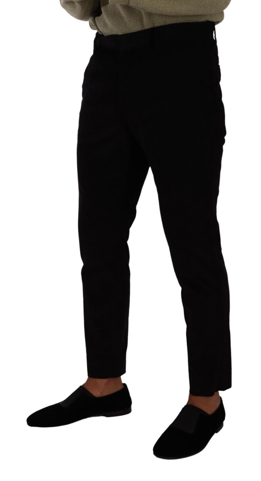 Dolce &amp; Gabbana Schwarze Skinny-Hose aus Baumwollcord