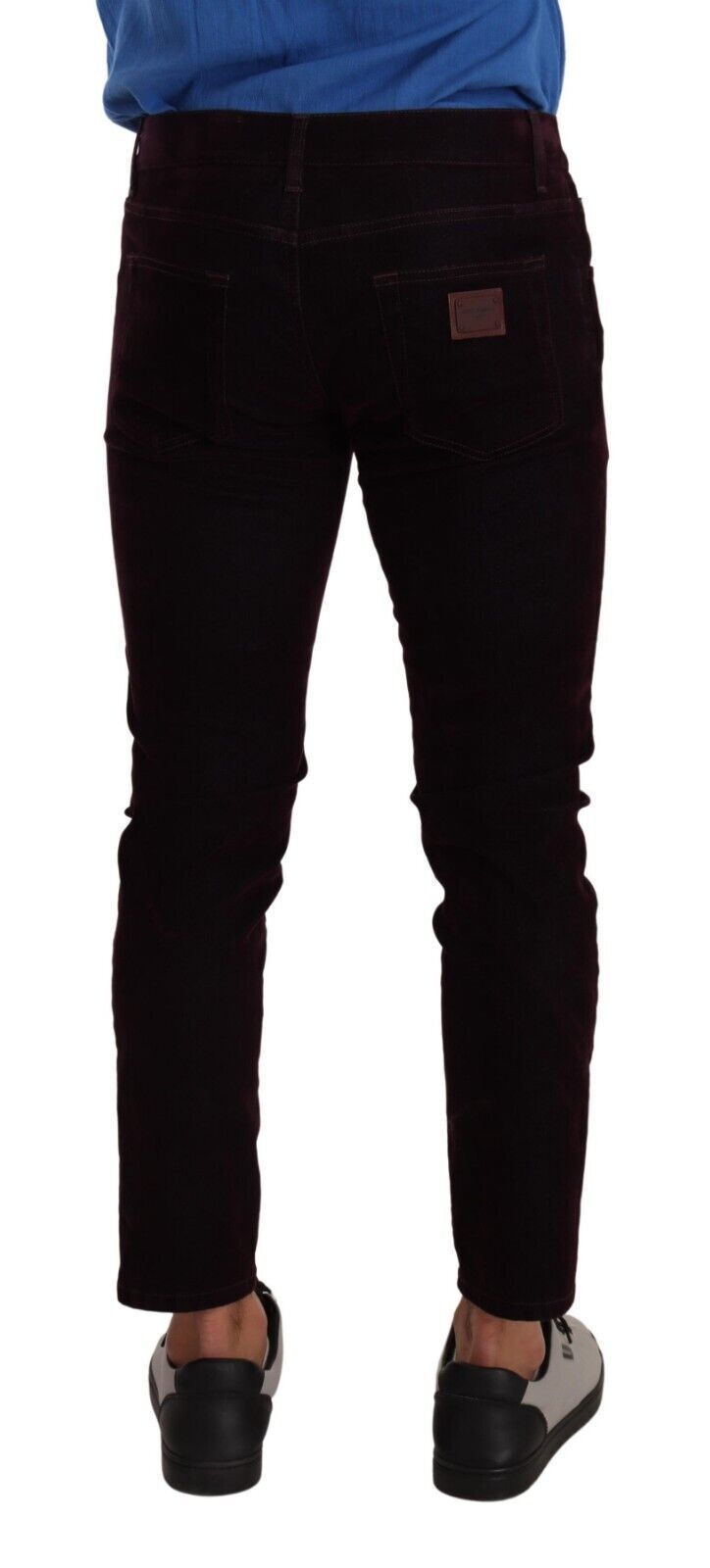 Dolce &amp; Gabbana Bordeaux Cotton Stretch Skinny Denim Jeans