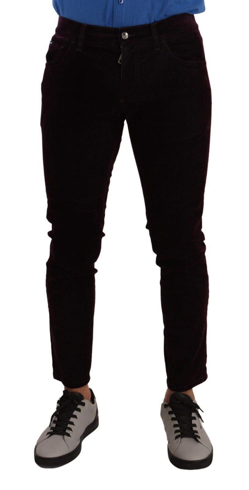 Dolce &amp; Gabbana Bordeaux Cotton Stretch Skinny Denim Jeans