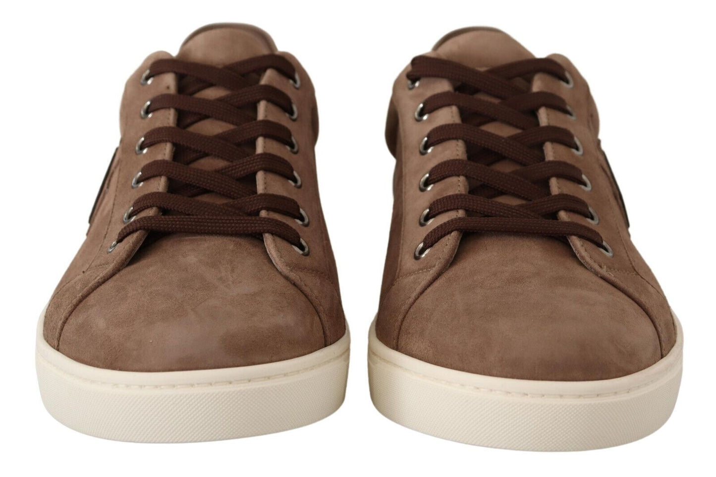 Dolce &amp; Gabbana Brown Suede Leather Sneakers Shoes