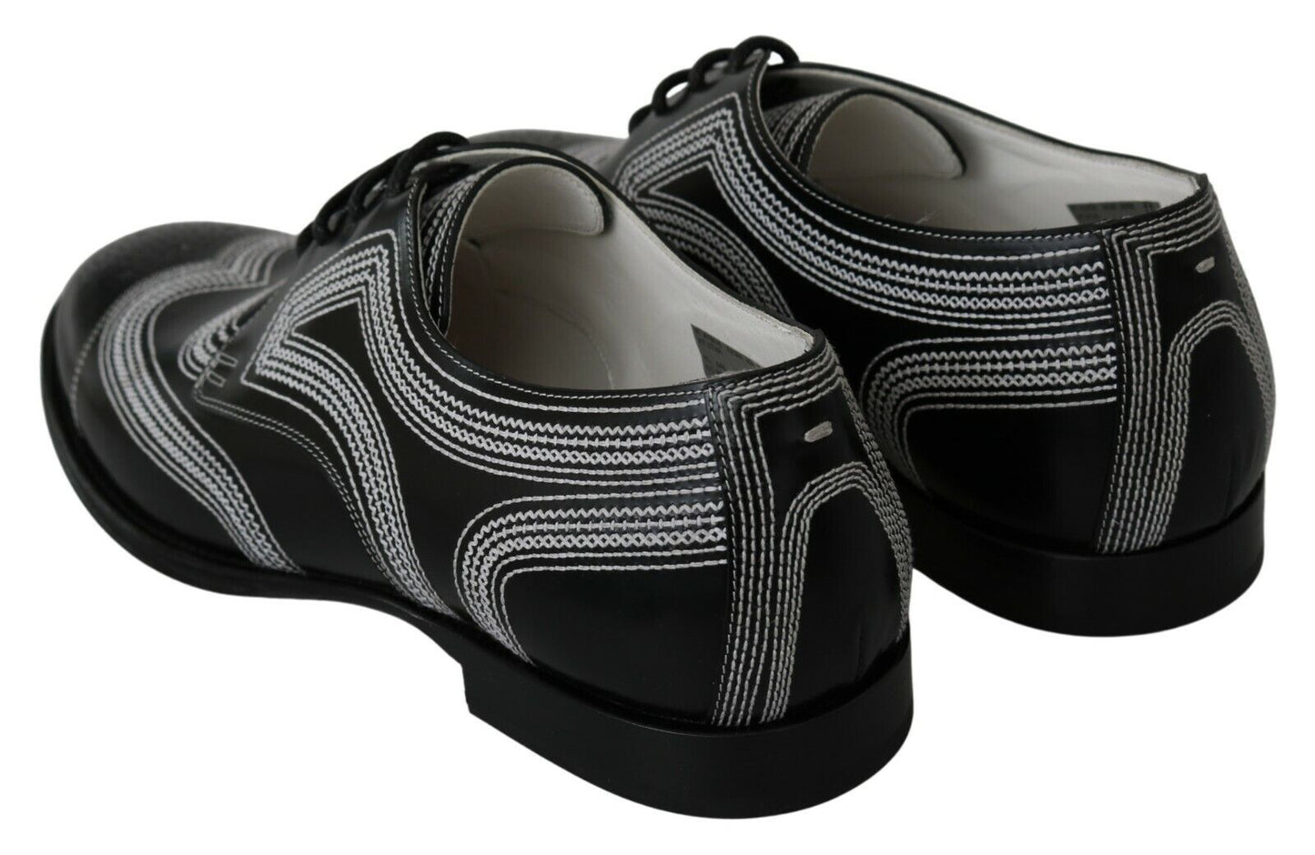 Dolce & Gabbana Elegant Black and White Derby Shoes