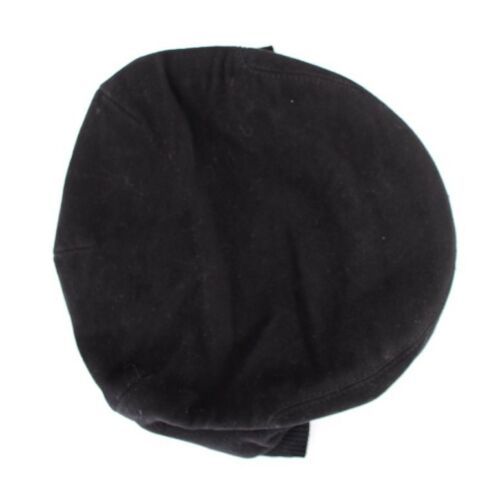 Dolce &amp; Gabbana Black Cotton Logo Newsboy Cap Hat Cabbie