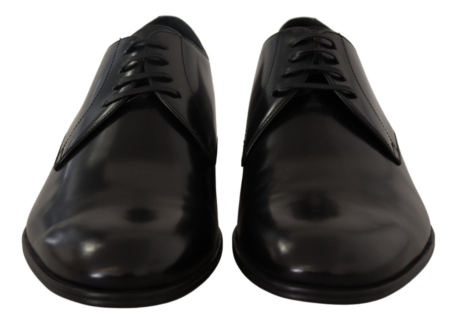 Dolce &amp; Gabbana Black Leather Lace Up Formal Derby Shoes