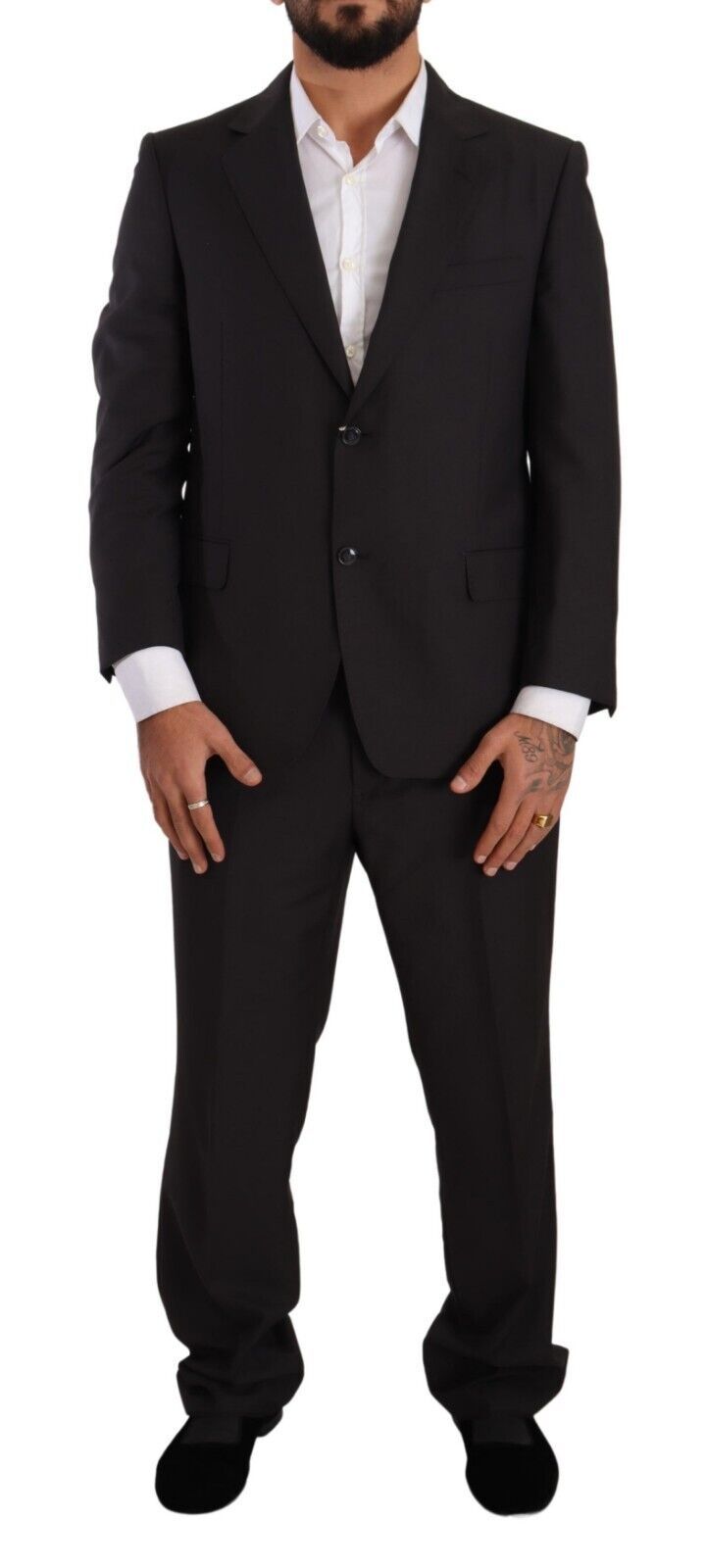 Domenico Tagliente Dark Grey Single Breasted Formal Suit