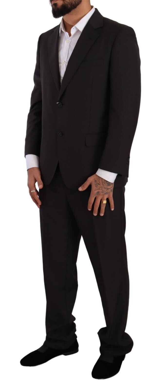 Domenico Tagliente Dark Grey Single Breasted Formal Suit