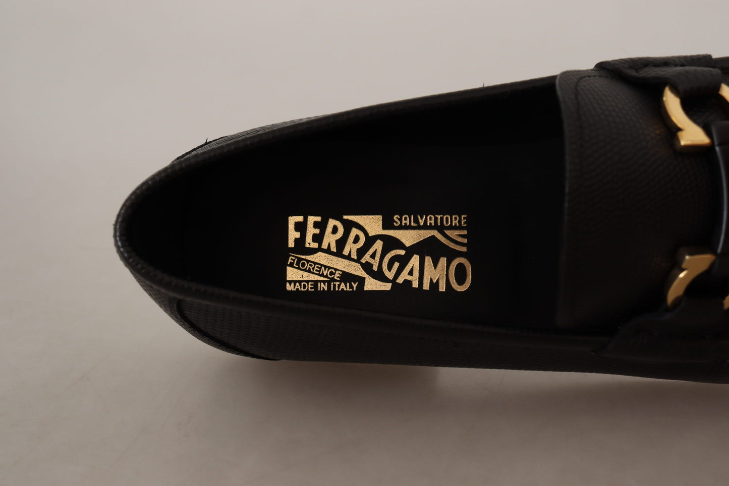 Salvatore Ferragamo Schwarze Mokassins-Loafer-Schuhe aus Kalbsleder