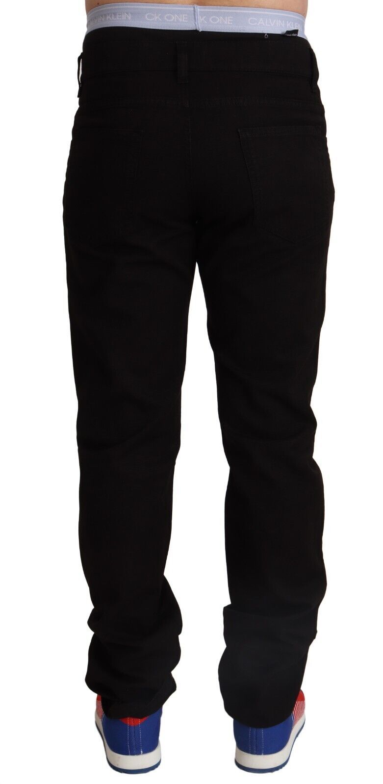 Dolce &amp; Gabbana Black Cotton Straight Men Jeans STAFF Pants