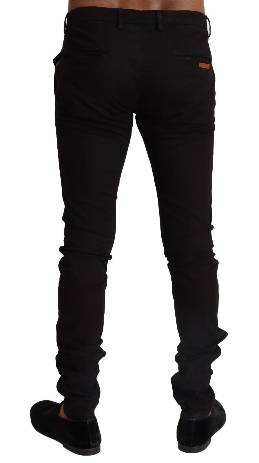 Dolce &amp; Gabbana Black Cotton Stretch Slim Fit Skinny Pants