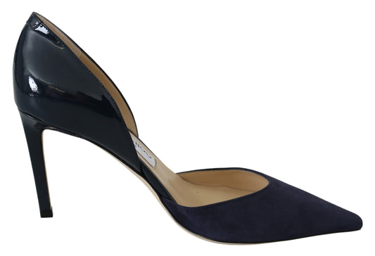 Jimmy Choo Marineblaue Darylin 85 Pumps aus Leder