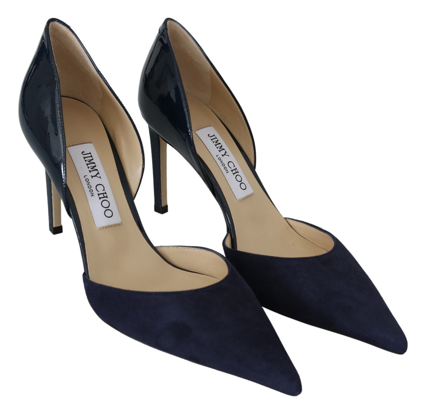 Jimmy Choo Marineblaue Darylin 85 Pumps aus Leder