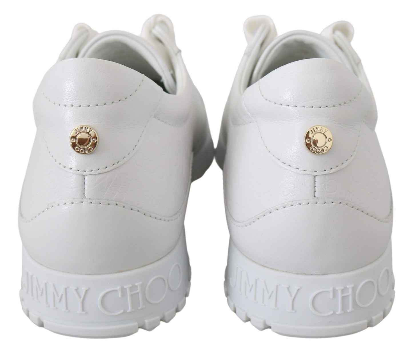 Weiße Monza-Sneaker aus Leder von Jimmy Choo