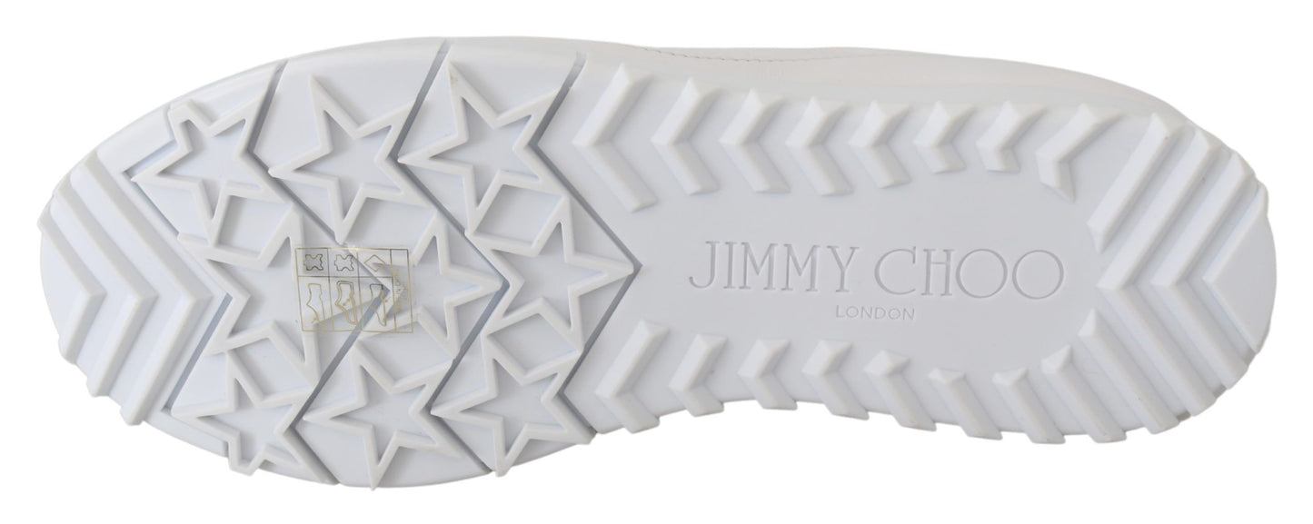 Weiße Monza-Sneaker aus Leder von Jimmy Choo