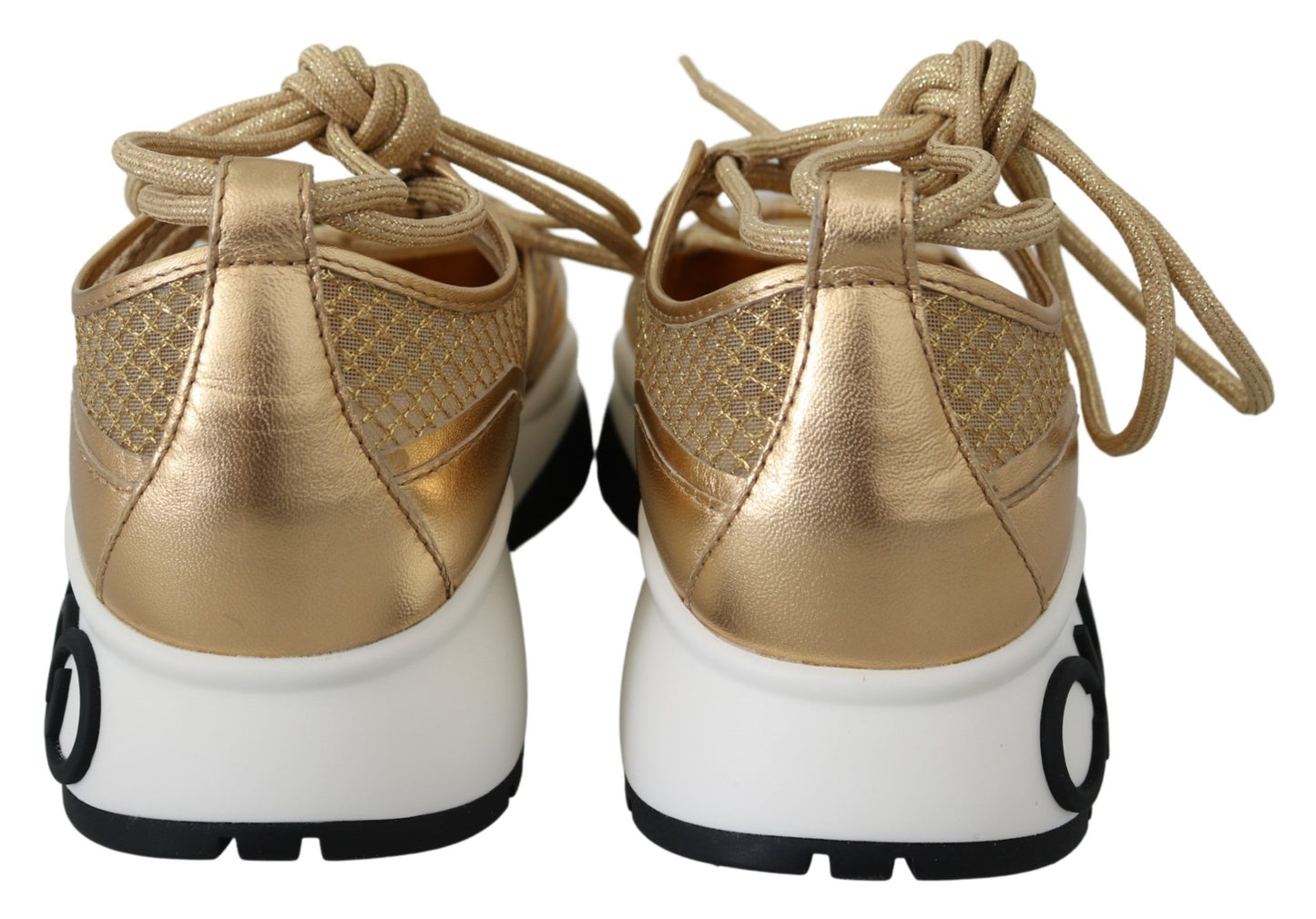 Jimmy Choo Michigan-Sneaker aus goldfarbenem Mesh-Leder