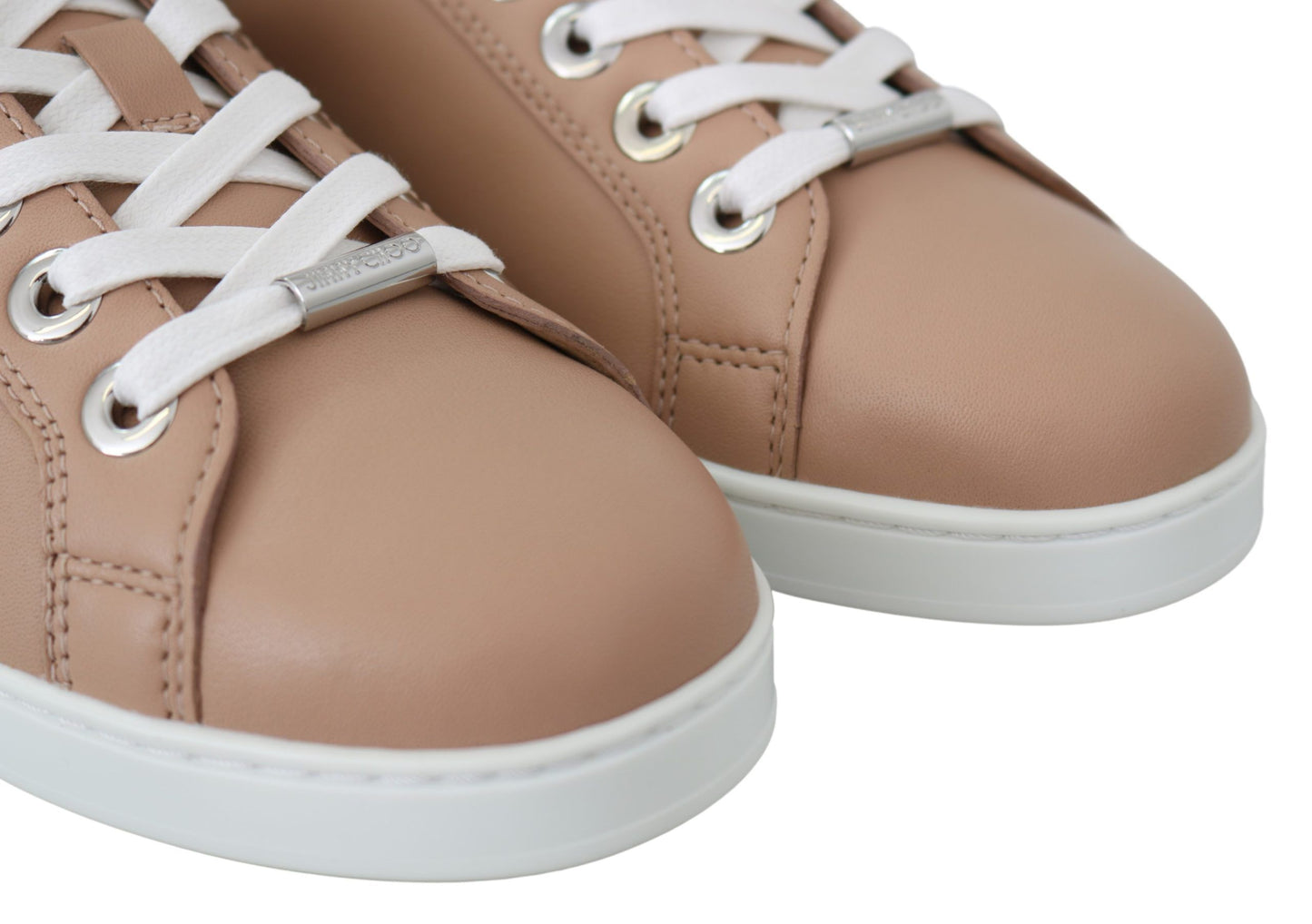 Jimmy Choo Cash-Sneaker aus puderrosa Leder