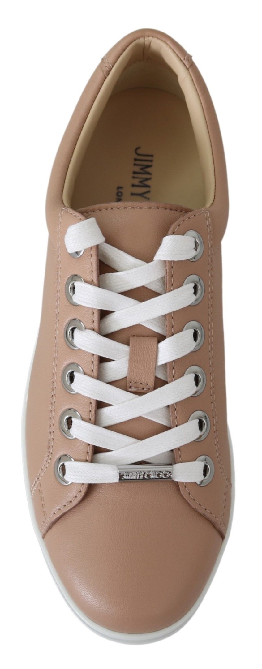 Jimmy Choo Cash-Sneaker aus puderrosa Leder