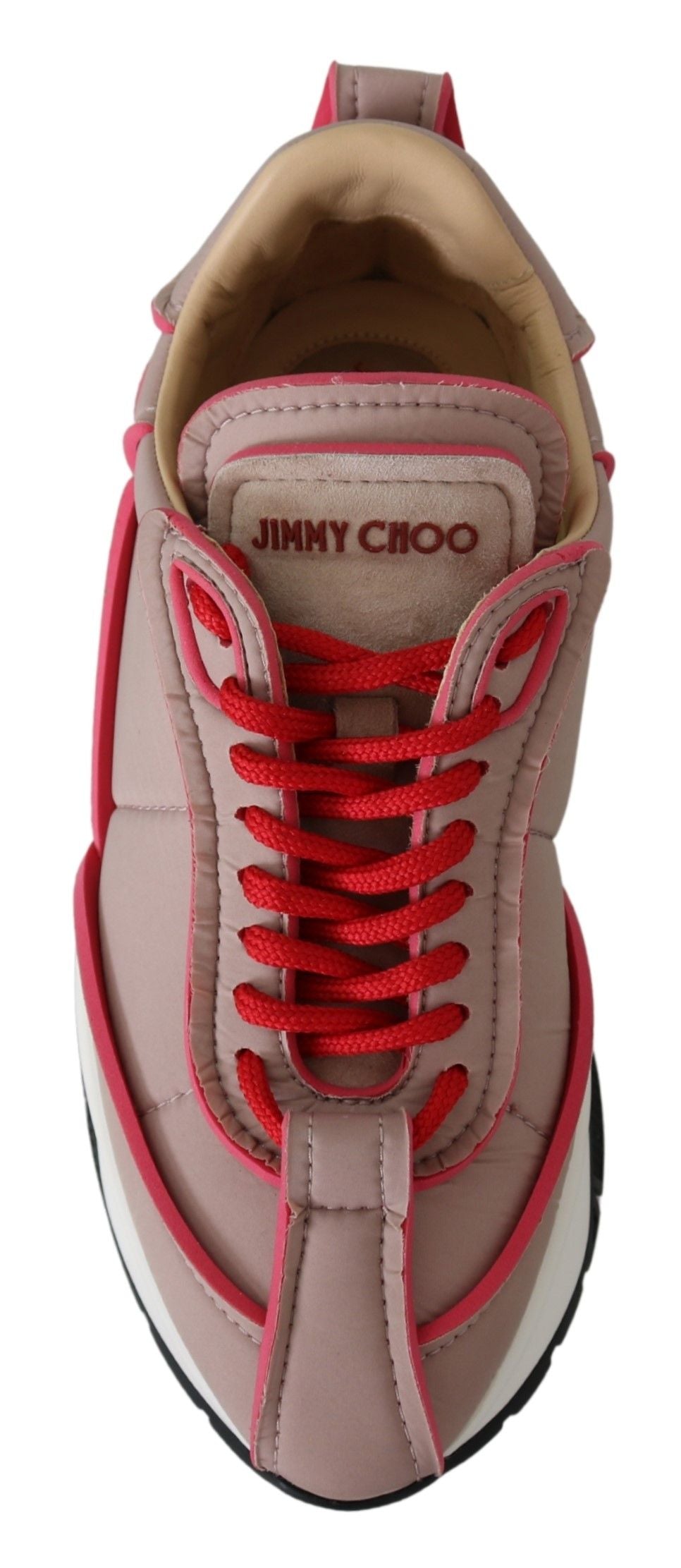 Jimmy Choo Ballet Pink und Red Raine Sneakers