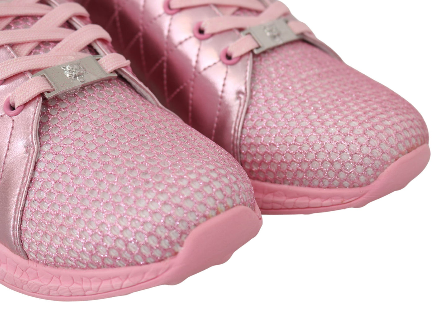 Plein Sport Pink Blush Polyester Runner Gisella Sneakers Schuhe