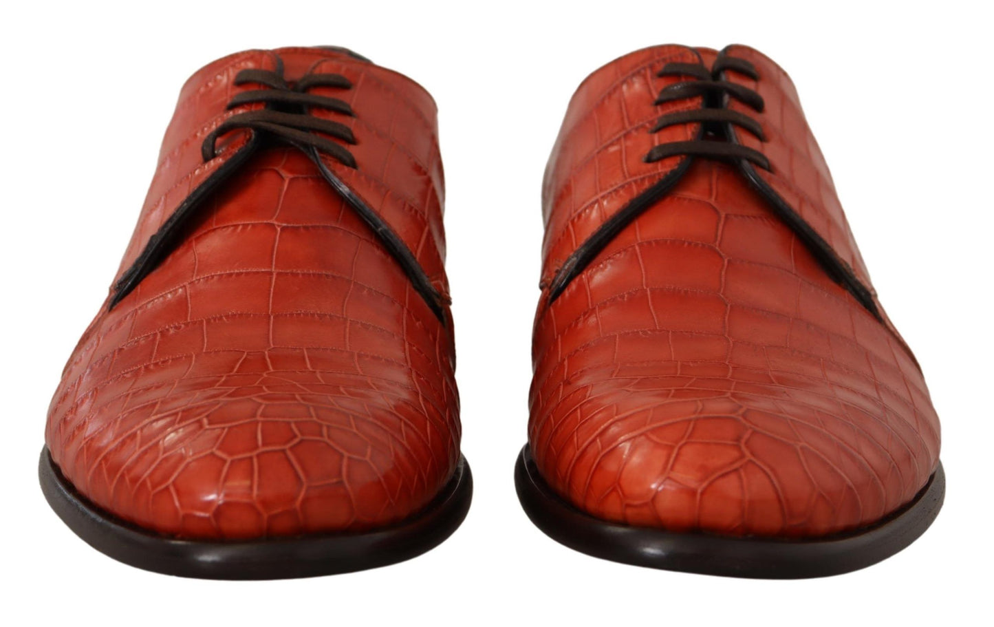 Dolce &amp; Gabbana Orange Exotic Leather Dress Derby Shoes