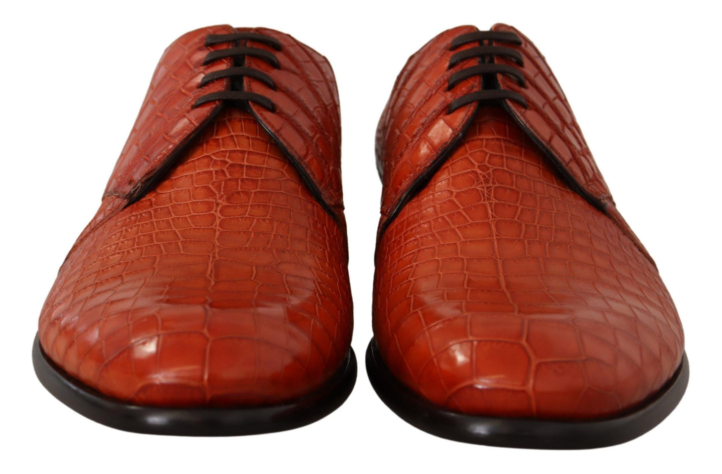 Dolce &amp; Gabbana Orange Exotic Leather Dress Derby Shoes