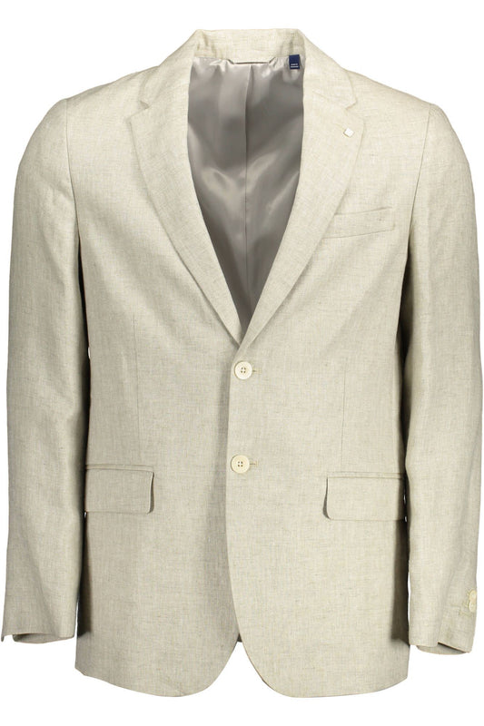 Gant Beige Leinen-Blazerjacke