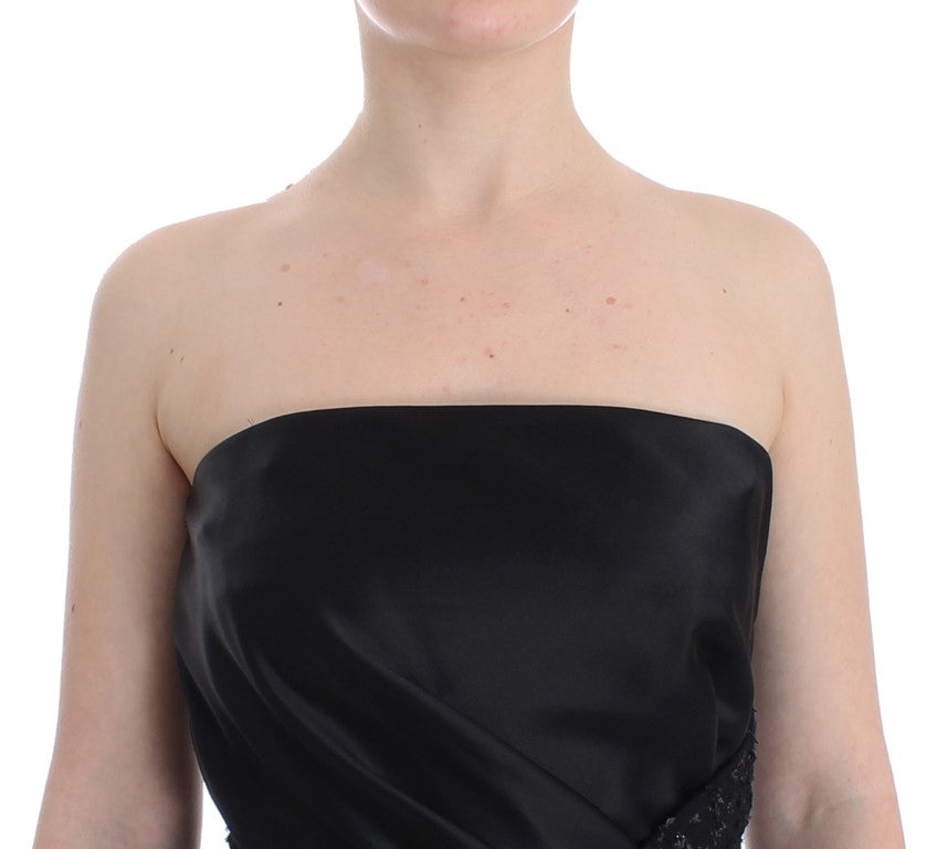 Masha Ma Elegant Strapless Black Dress