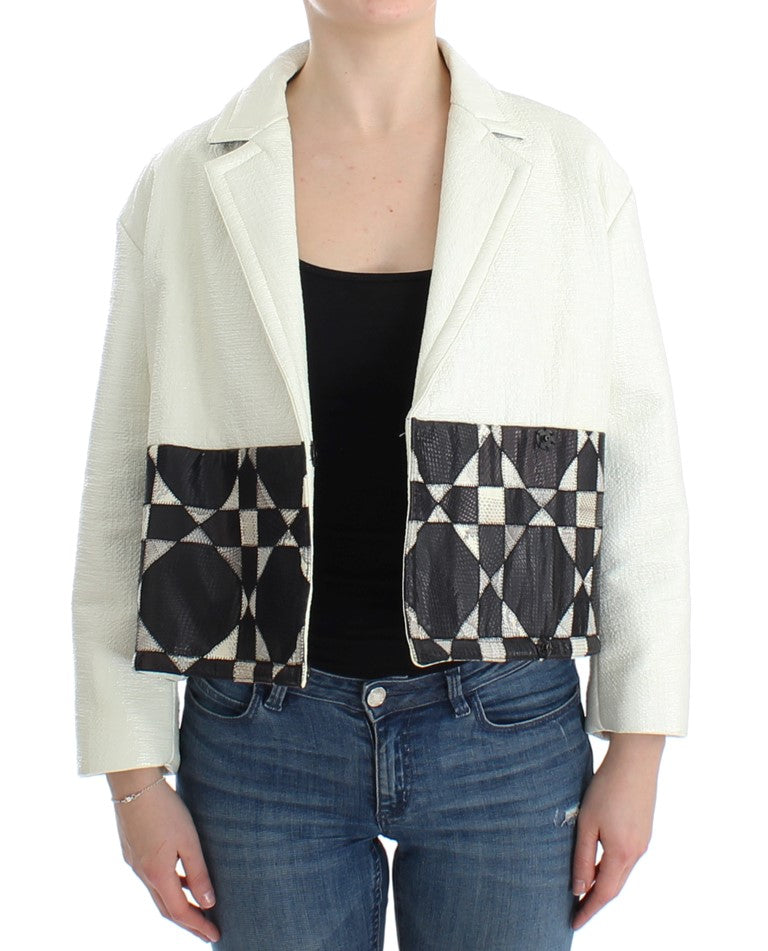 Andrea Pompilio Exclusive Black & White Leather Jacket