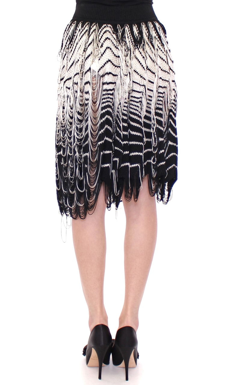 Alice Palmer Chic Black & White Knitted Skirt