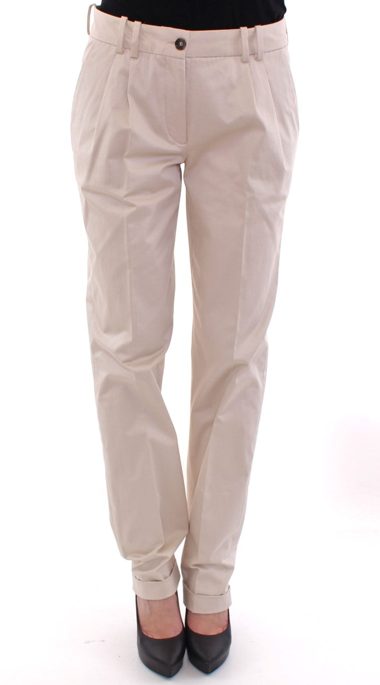 Dolce &amp; Gabbana Beige Cotton Chinos Pants