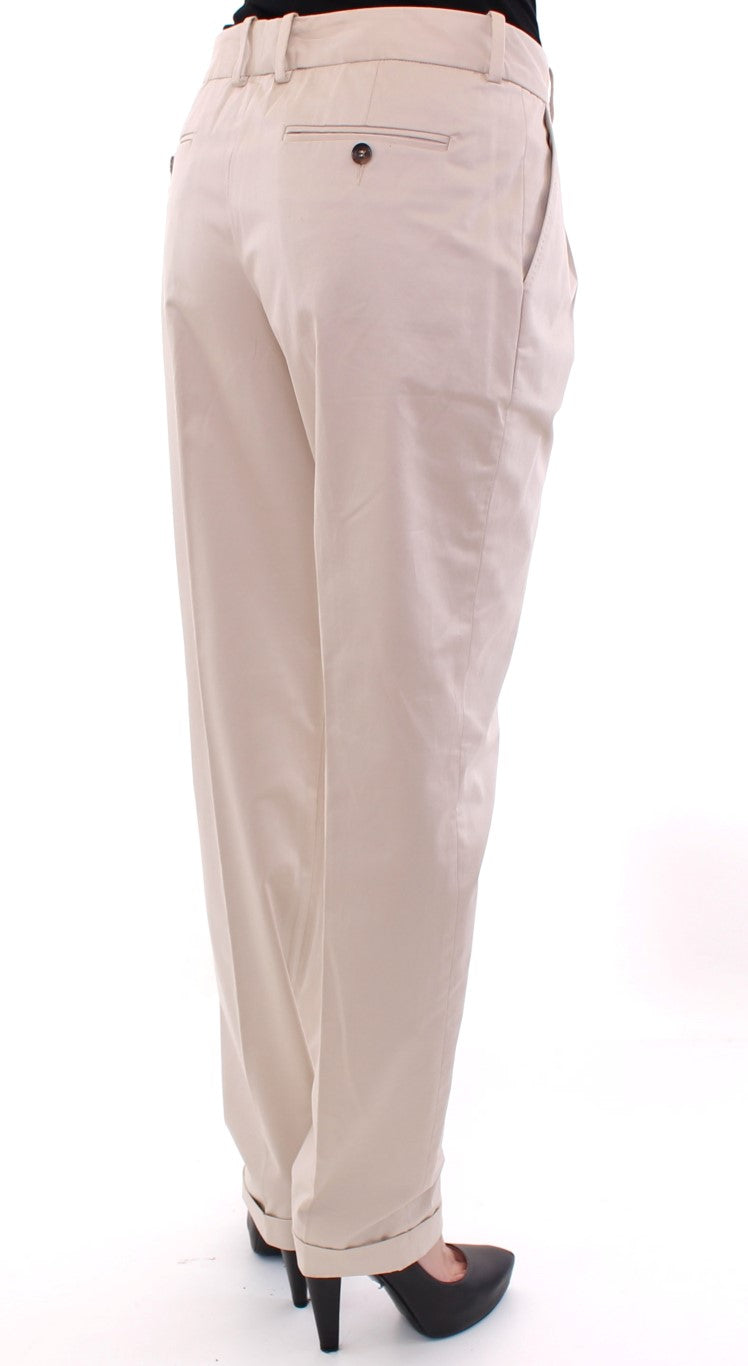 Dolce &amp; Gabbana Beige Cotton Chinos Pants