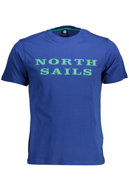 North Sails Blue Cotton Men T-Shirt