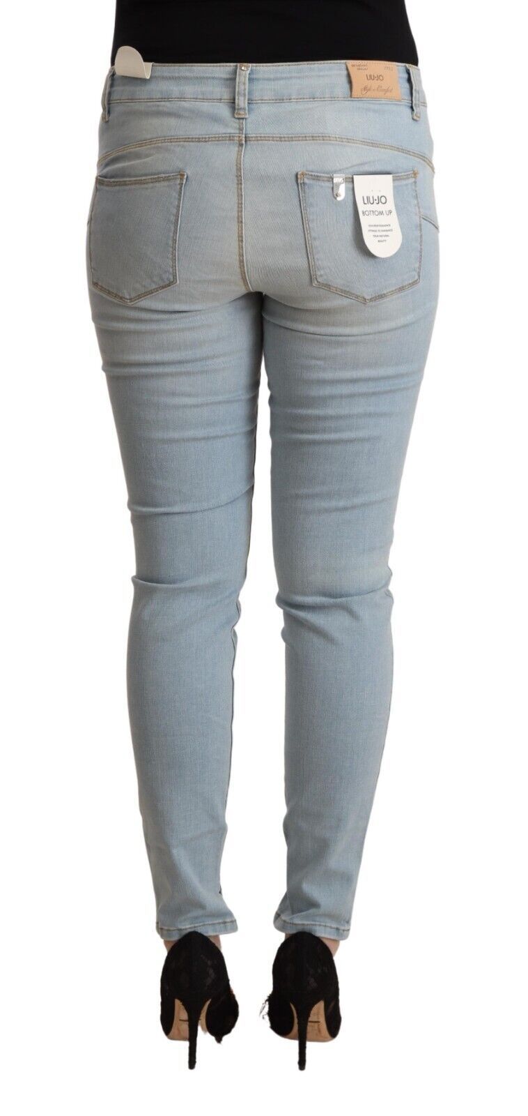 Hellblaue Slim-Fit-Jeans aus mittelhoher Baumwolle von Liu Jo