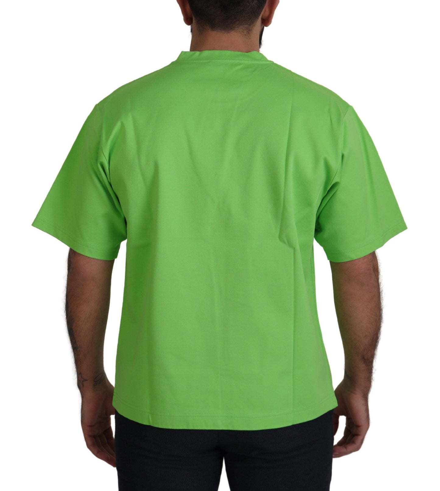 Dolce &amp; Gabbana Green Cotton DG CHANNEL Top T-shirt