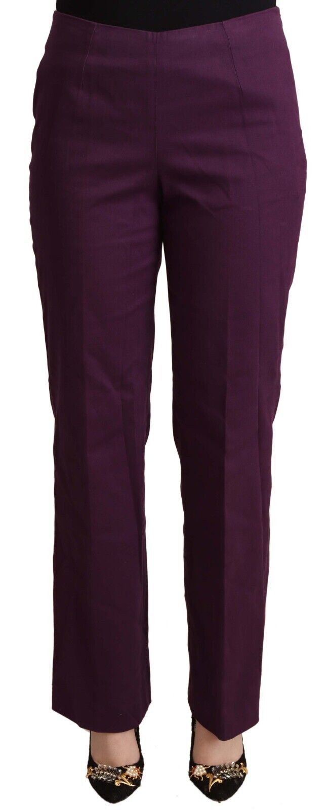 BENCIVENGA Violette, schmal zulaufende Freizeithose mit hoher Taille