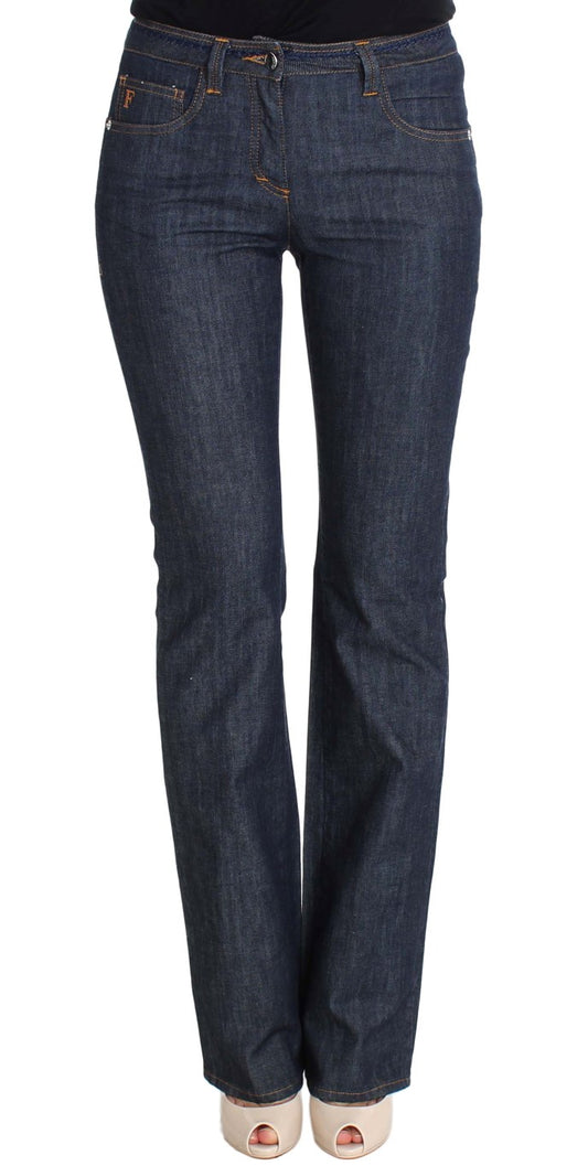 Blaue Flare-Boot-Cut-Jeans aus Baumwolldenim von GF Ferre