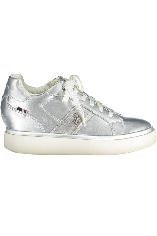 U.S. POLO ASSN. Silver Polyester Women Sneaker