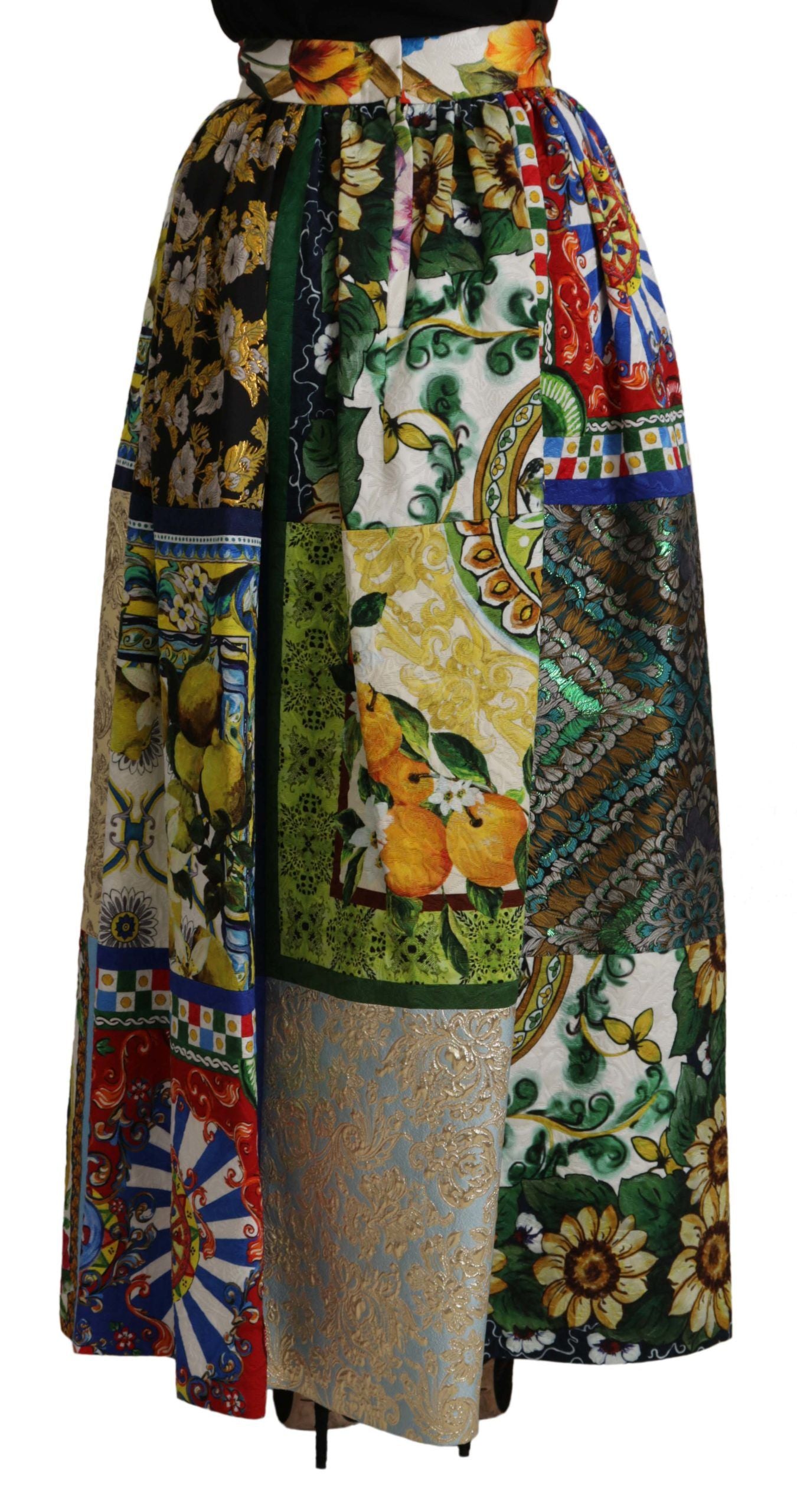 Mehrfarbiger Patchwork-Maxirock Sicily von Dolce &amp; Gabbana