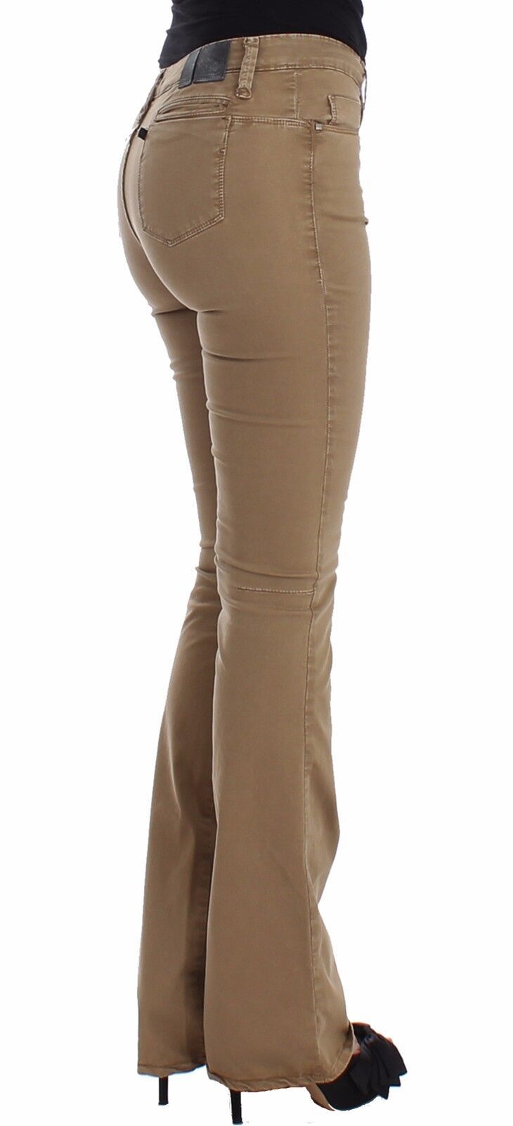 Costume National Chic Beige Straight Leg Fashion Jeans