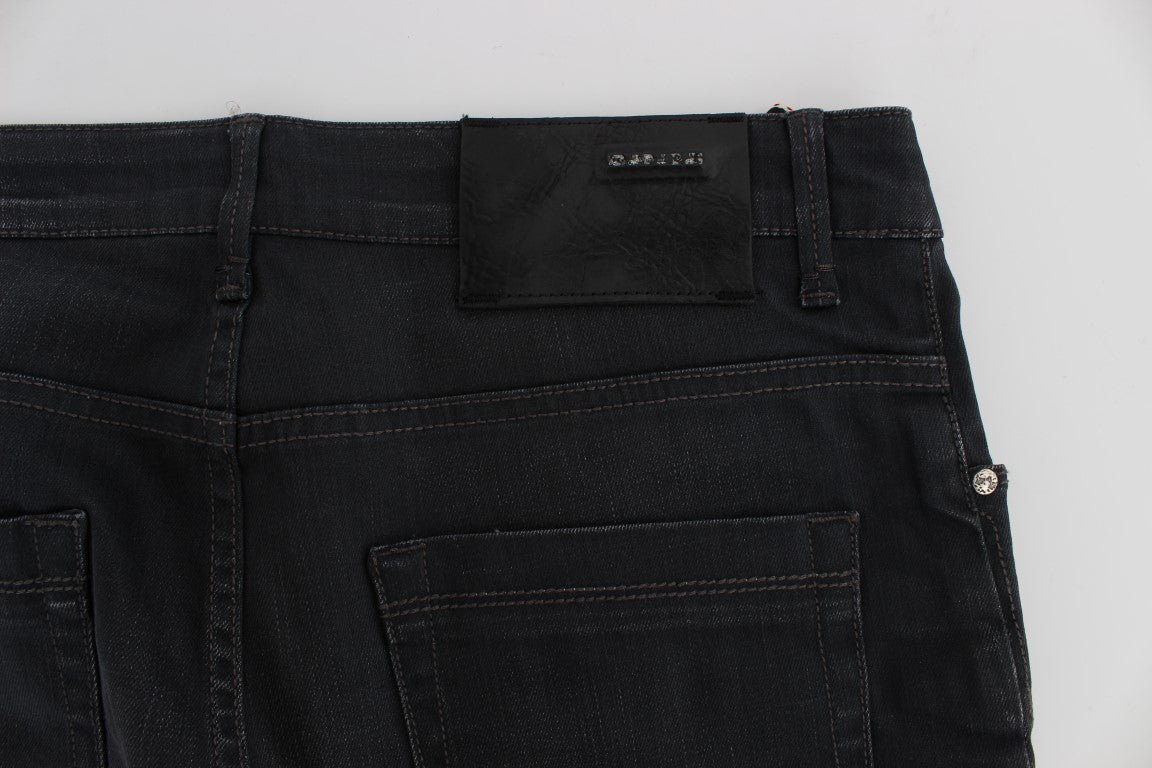 Acht Grey Cotton Stretch Slim Fit Jeans