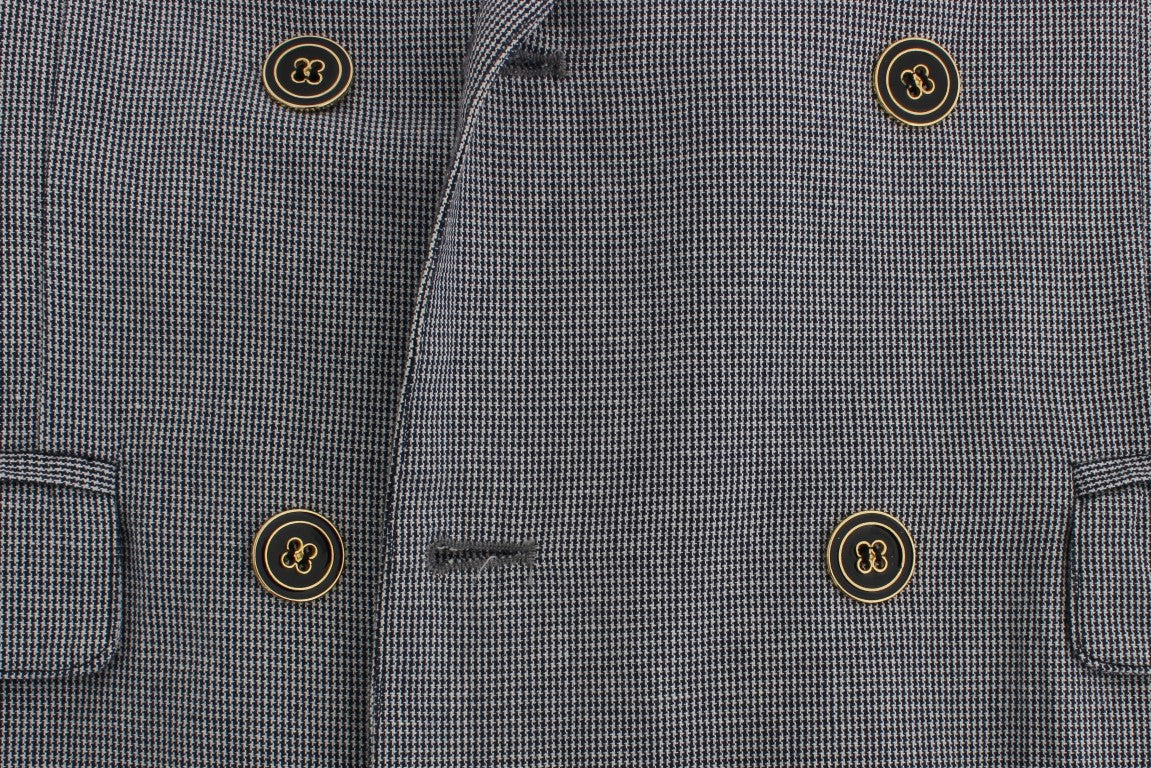 Blauer zweireihiger Blazer in normaler Passform von Master Coat