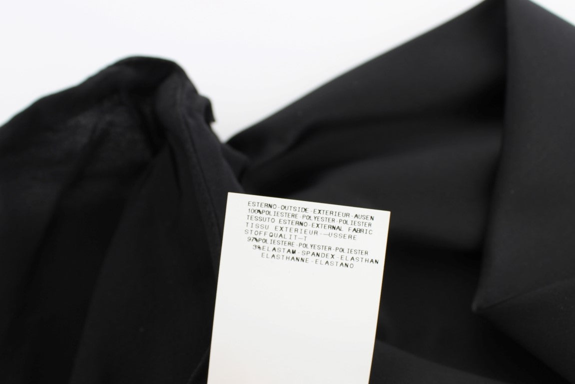 Schwarze Bluse mit Wickeloberteil von Exte