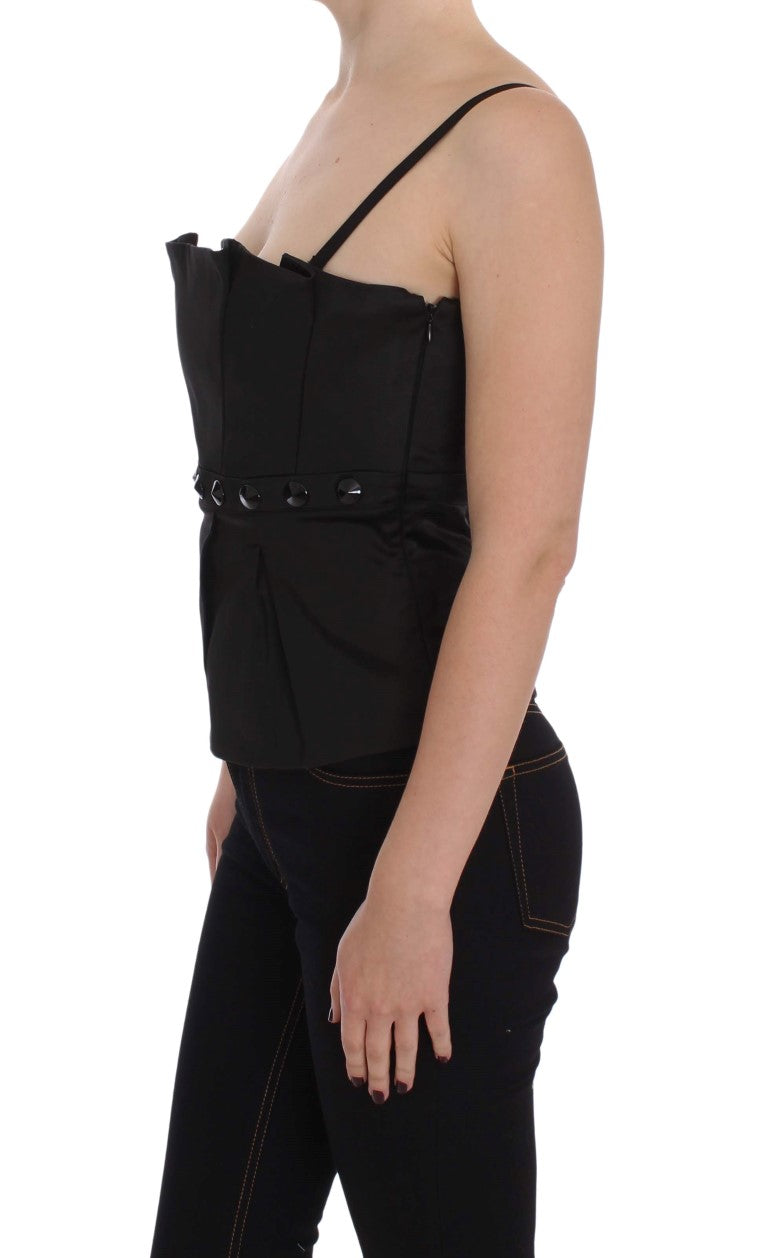 Exte Schwarze Tanktop-Bluse für Partys und Abende