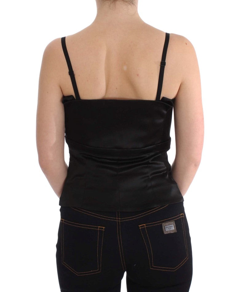 Exte Schwarze Tanktop-Bluse für Partys und Abende